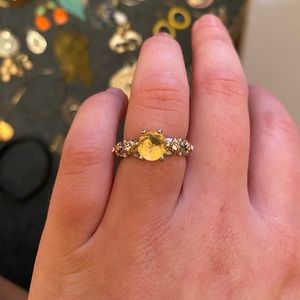 rose gold fake diamond ring